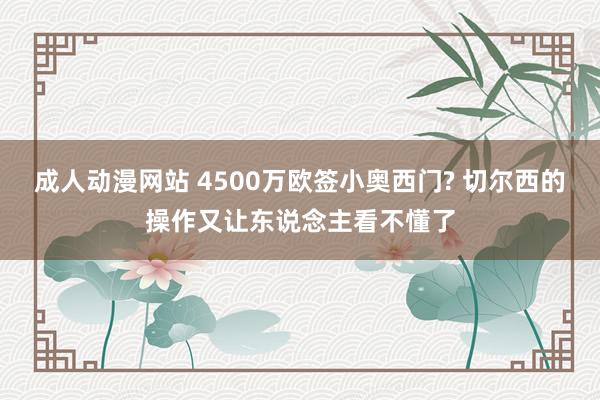 成人动漫网站 4500万欧签小奥西门? 切尔西的操作又让东说念主看不懂了