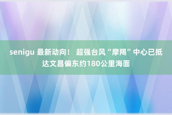 senigu 最新动向！ 超强台风“摩羯”中心已抵达文昌偏东约180公里海面